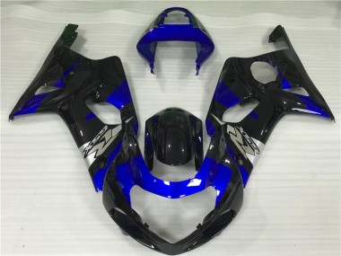 00-02 Blue Black Suzuki GSXR 1000 Motorcycle Fairings