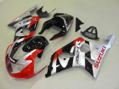 00-02 Red Silver Suzuki GSXR 1000 Motorcycle Fairings