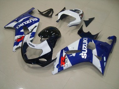 01-03 Blue White Suzuki GSXR 750 Motorcycle Fairing