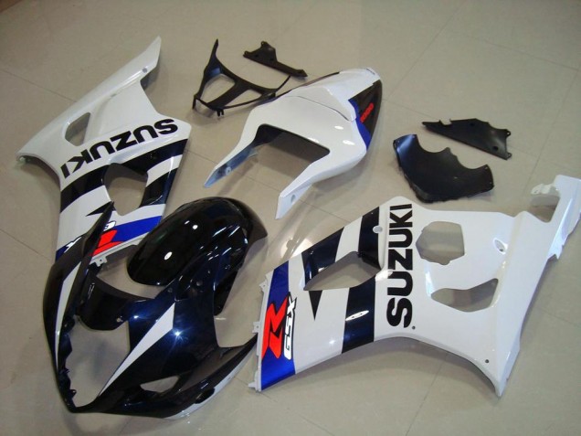 03-04 Dark Blue White Suzuki GSXR 1000 Motorcycle Fairings