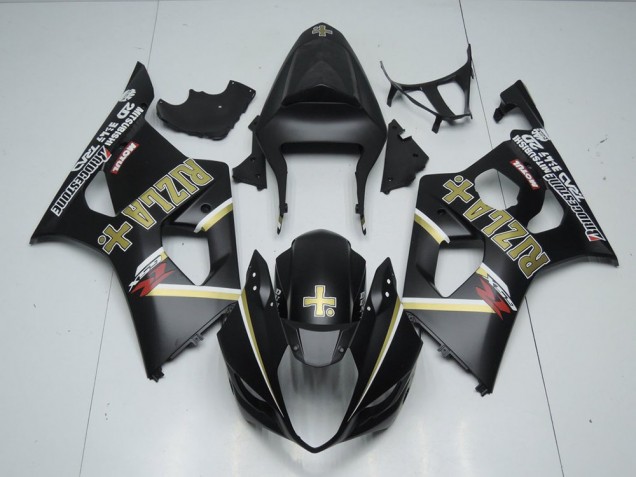 03-04 Matte Black Rizla Suzuki GSXR 1000 Motorcycle Fairings