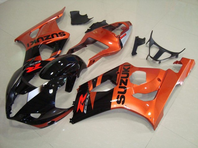 03-04 Orange and Black Suzuki GSXR 1000 Motorcycle Fairings