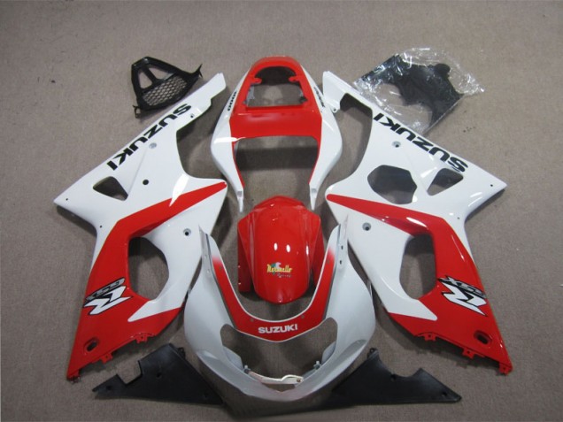 03-04 Red White Suzuki GSXR 1000 Motorcycle Fairing