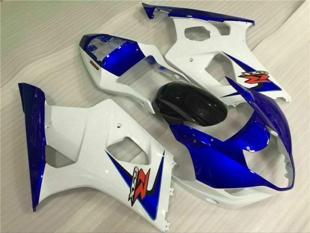 03-04 White Blue Suzuki GSXR 1000 Motorcycle Fairings