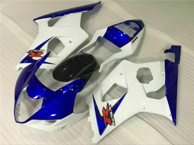 03-04 White Blue Suzuki GSXR 1000 Motorcycle Fairings