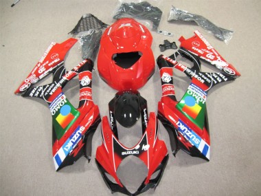 04-05 Red Black Suzuki GSXR 600 Motorcycle Fairings