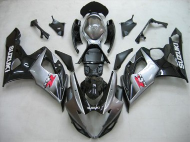 05-06 Black Silver Grey Suzuki GSXR 1000 Motorcycle Fairings