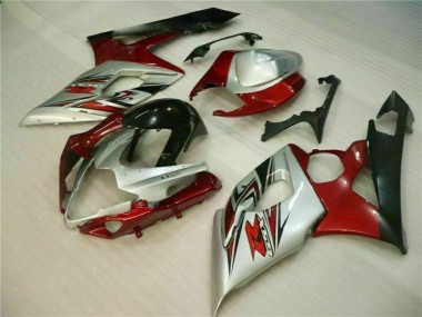 05-06 Red White Suzuki GSXR 1000 Motorcycle Fairings