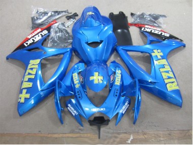 06-07 Blue Yellow Rizla Suzuki GSXR 600 Motorcycle Fairings