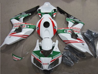 06-07 White Green Red Castrol Honda CBR1000RR Motorcycle Fairings