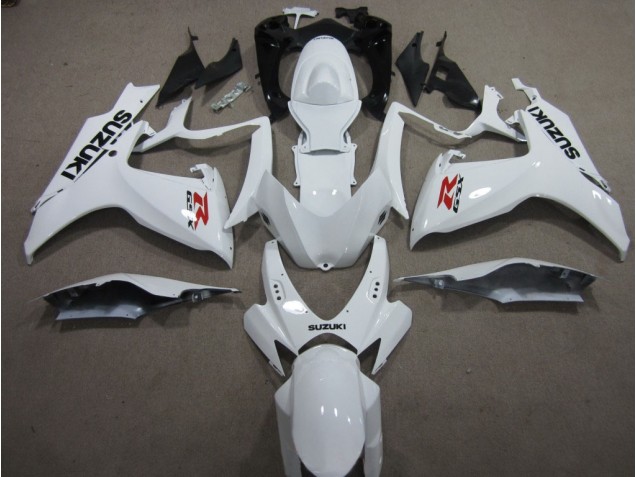 06-07 White Suzuki GSXR 600 Motorcycle Fairings