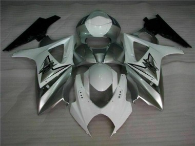 07-08 Silver White Suzuki GSXR 1000 Motorcycle Fairings