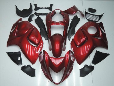 08-19 Red Suzuki GSXR 1300 Hayabusa Motorcycle Fairings