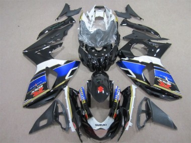 09-16 Black Blue Dark Dog Suzuki GSXR 1000 Motorcycle Fairings