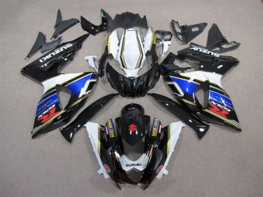 09-16 Black Blue White Dark Dog Suzuki GSXR 1000 Motorcycle Fairings