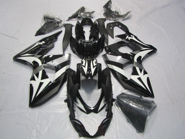 09-16 Black White Suzuki GSXR 1000 Motorcycle Fairing