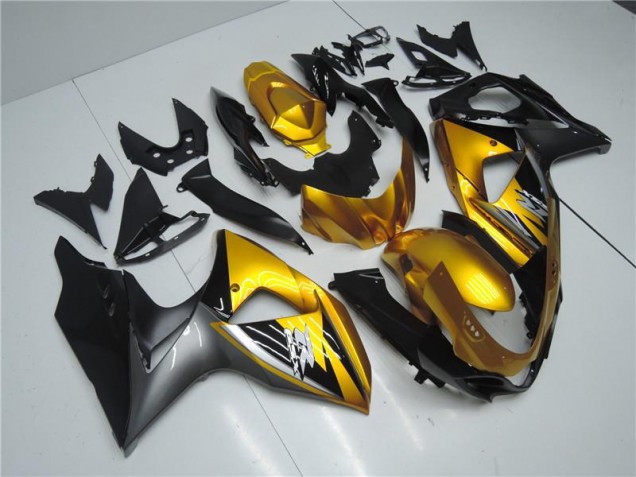 09-16 Golden Black Suzuki GSXR 1000 Motorcycle Fairings