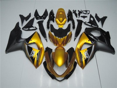 09-16 Golden Black Suzuki GSXR 1000 Motorcycle Fairings