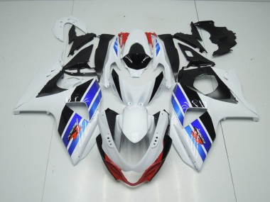 09-16 White Blue Black Suzuki GSXR 1000 Motorcycle Fairings