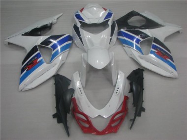 09-16 White Blue Suzuki GSXR 1000 Motorcycle Fairings