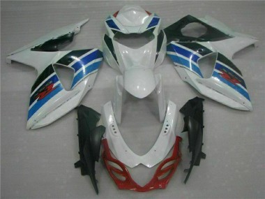 09-16 White Suzuki GSXR 1000 Motorcycle Fairings