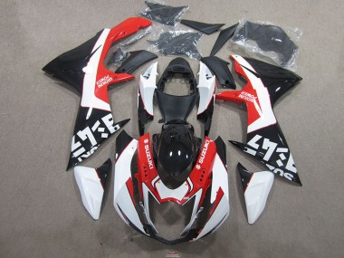 11-21 Black Red Suzuki GSXR 750 Motorcycle Fairings