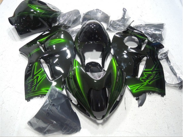 96-07 Black Green Suzuki GSXR 1300 Hayabusa Motorcycle Fairings