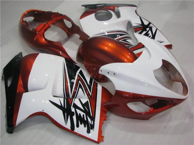 96-07 Orange White Black Suzuki GSXR 1300 Hayabusa Motorcycle Fairings